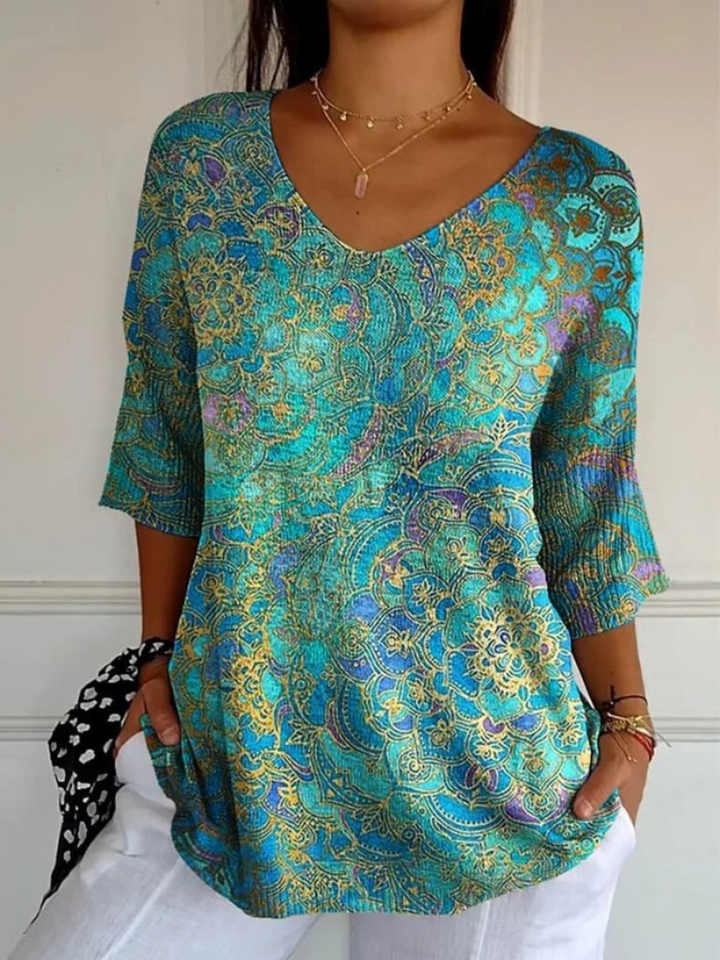 Renate | Casual Jumper with Retro Art Print