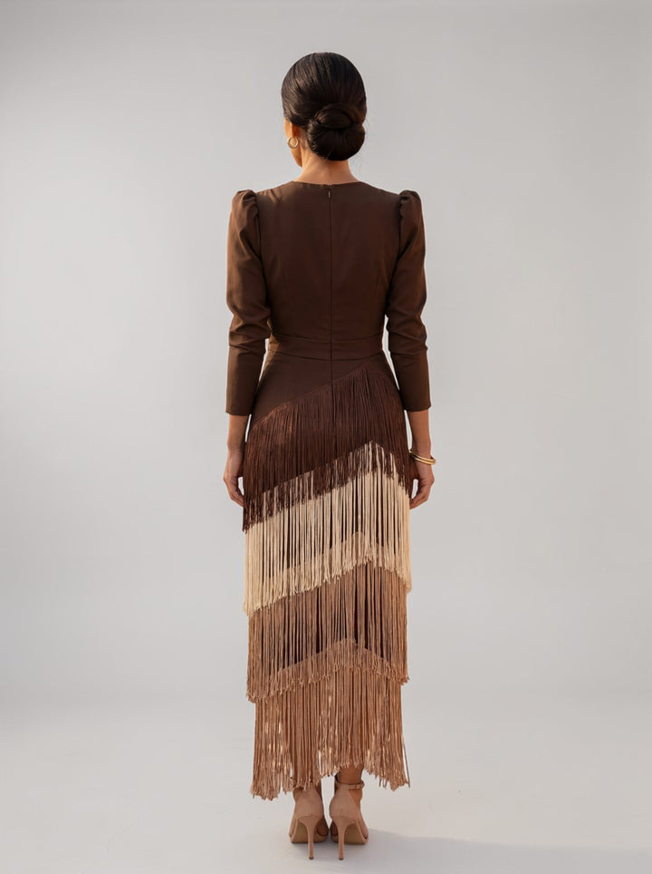 Sofia | Elegant Dress with Fringes