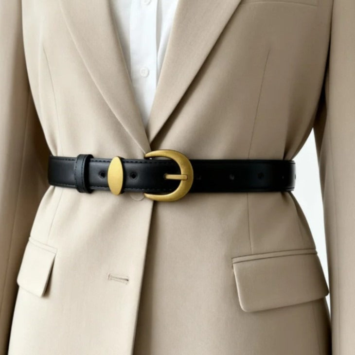Victoria | Classic Leather Belt with Elegant Buckle