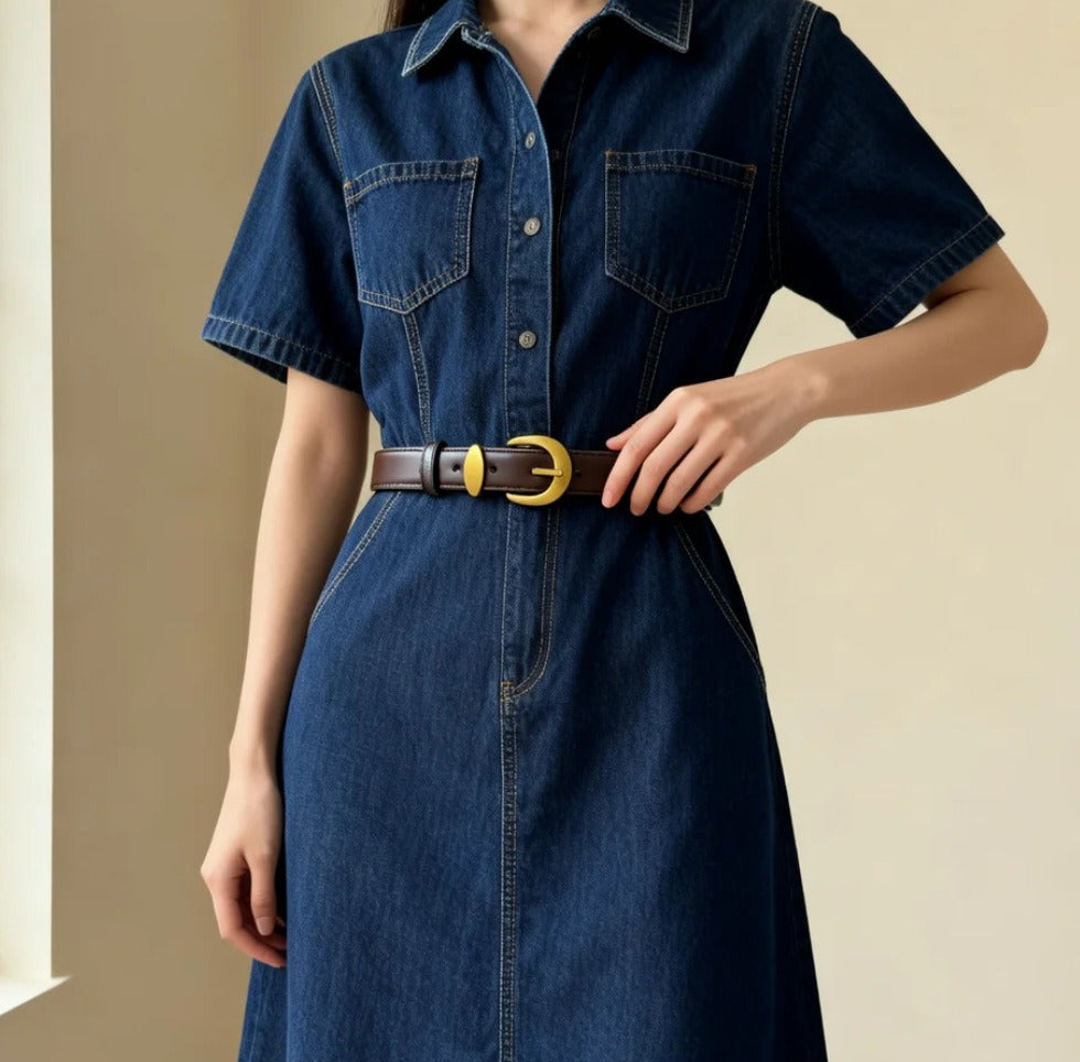 Victoria | Classic Leather Belt with Elegant Buckle