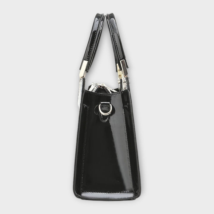 Clara | Glossy Crocodile Pattern Handbag