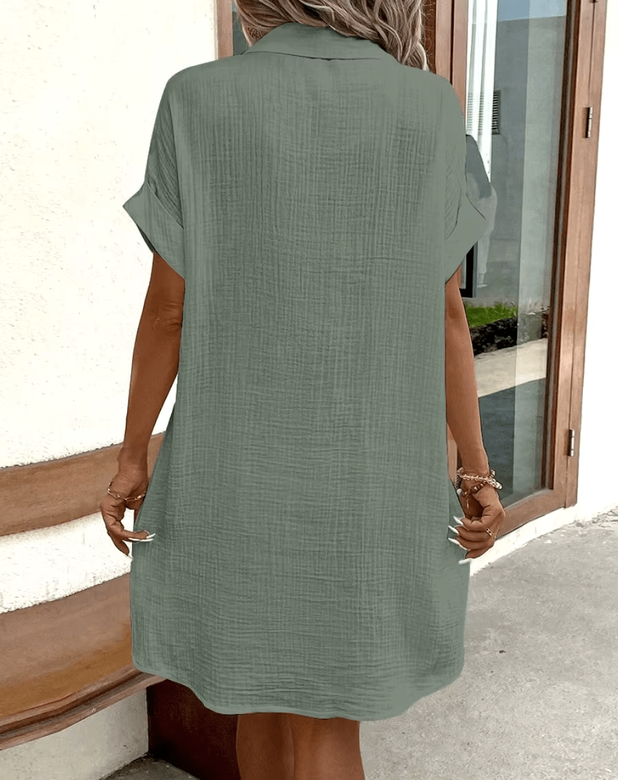 Luz | Comfortable Shirt Dress with Buttons