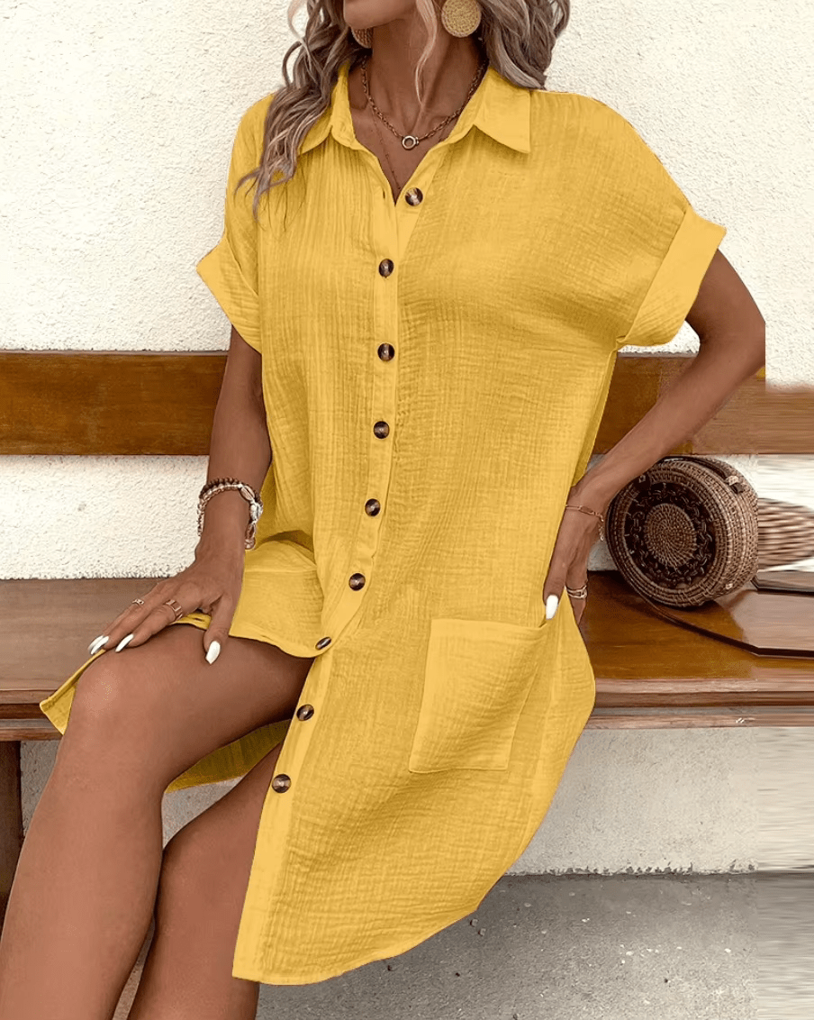 Luz | Comfortable Shirt Dress with Buttons