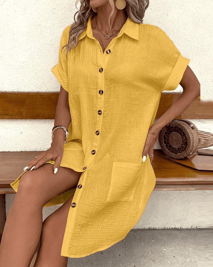 Luz | Comfortable Shirt Dress with Buttons