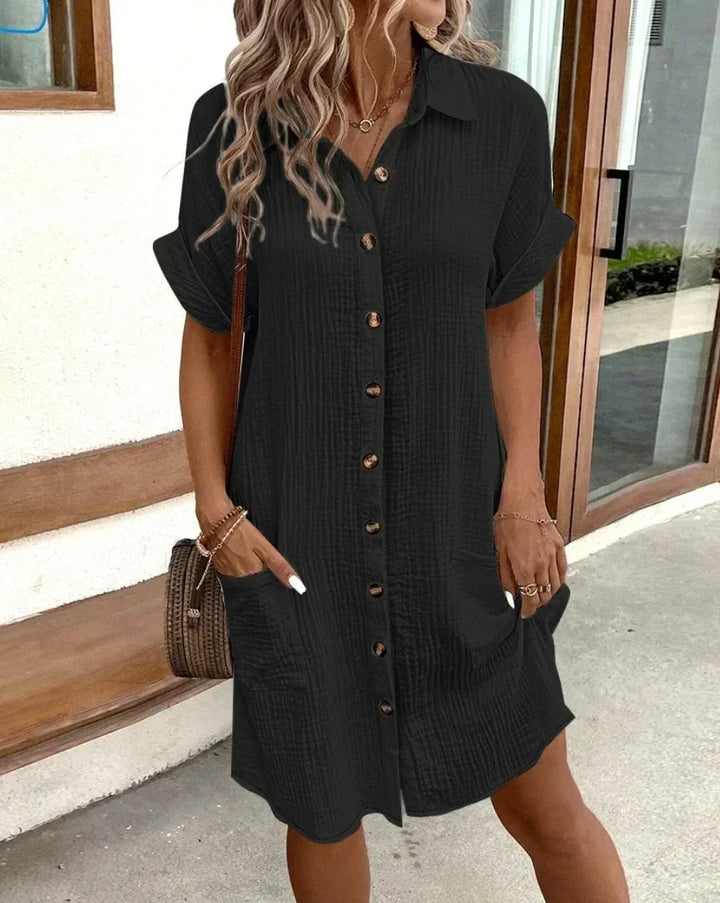 Luz | Comfortable Shirt Dress with Buttons