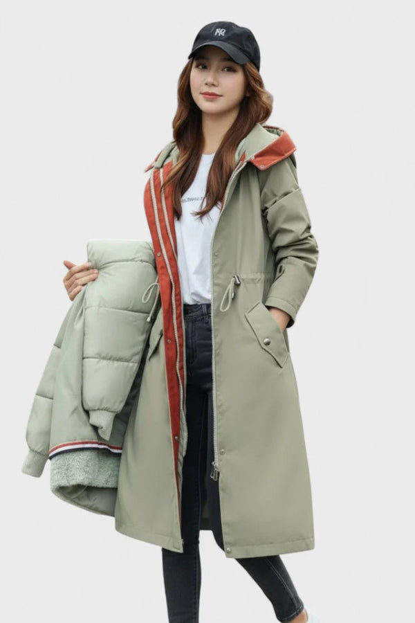 Frostra | Autumn Jacket with Hood and Soft Collar