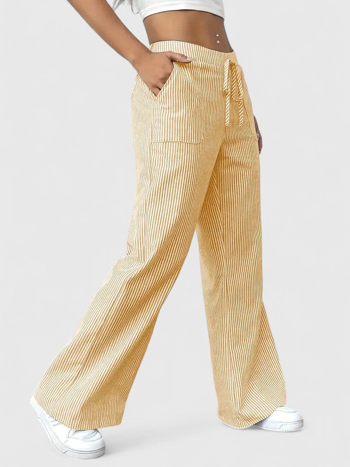 Birgit | Comfortable Wide Leg Trousers with Elegant Details
