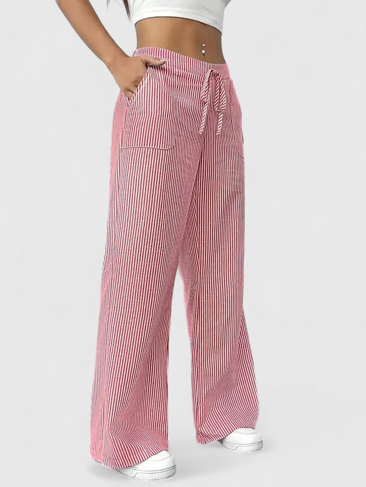 Birgit | Comfortable Wide Leg Trousers with Elegant Details