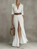 Suzanne | Maxi Dress with Notched Collar